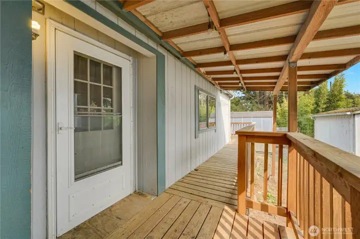 Covered Ramp to the front door.