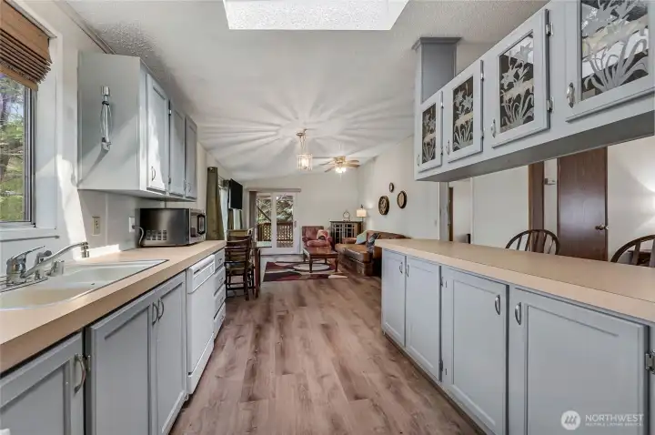 Kitchen with lot's of storage & counter space.