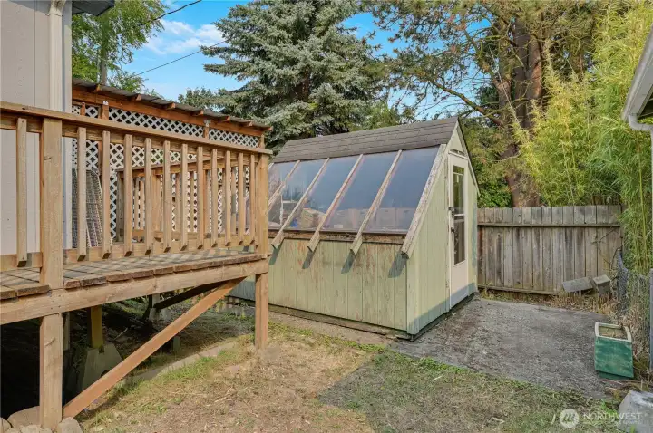 Green house! Currently used as storage.