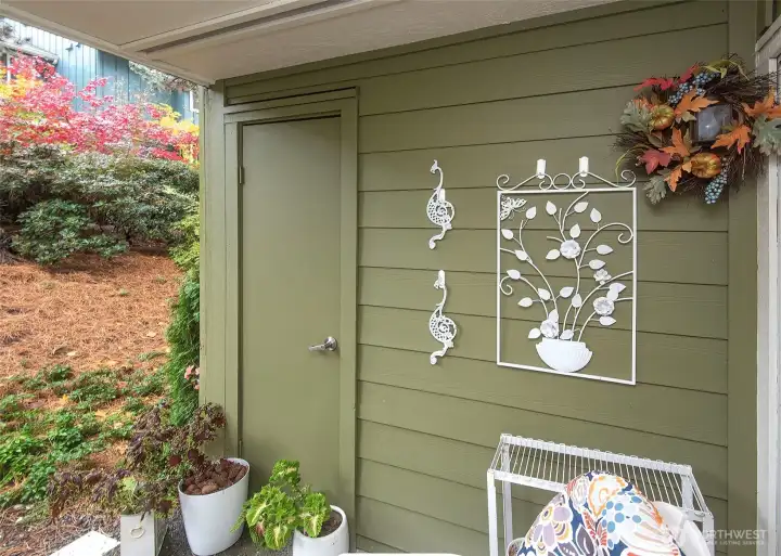 Private garden patio.