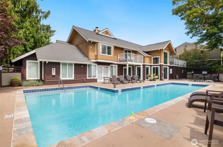 Clubhouse with outdoor pool.