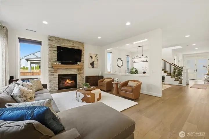 Spacious and bright interior living space.