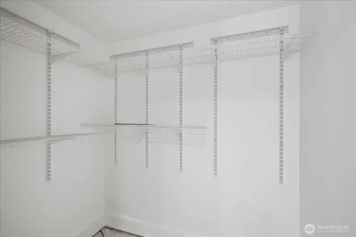 Downstairs walk-in closet