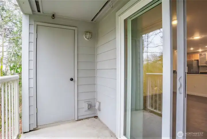 Balcony with storage