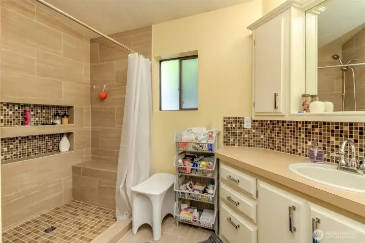 Primary Bathroom with huge shower