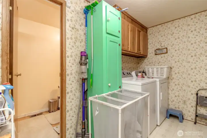Laundry Room, Washer and Dryer stay with the home.