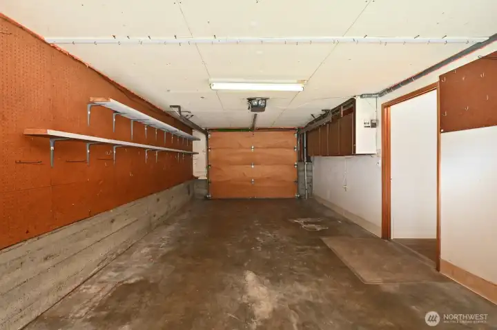 Attached single car garage.