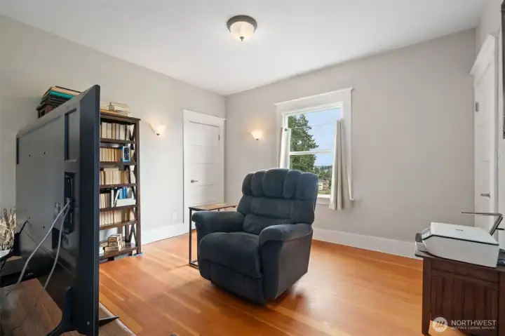 Main floor bedroom with 2 closets