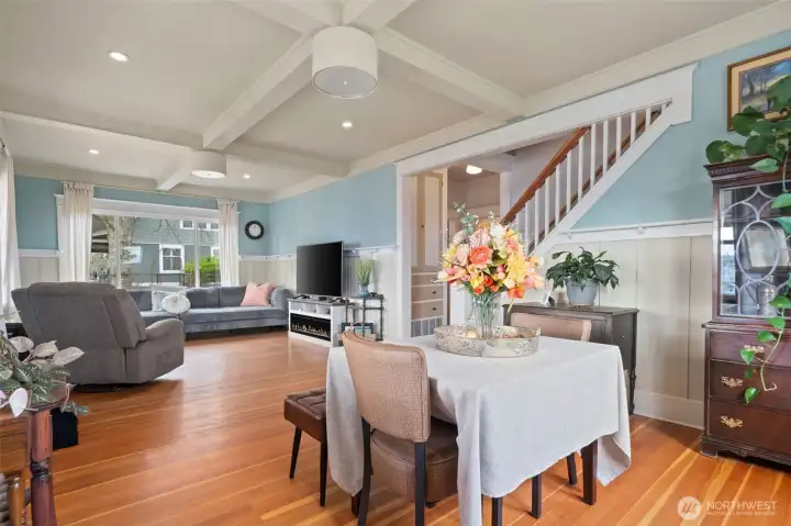 Dining room to large living room