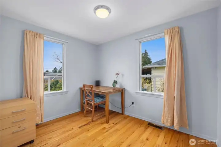 Bedroom 3, currently used as an office.