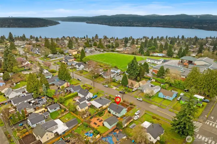 View facing northeast.