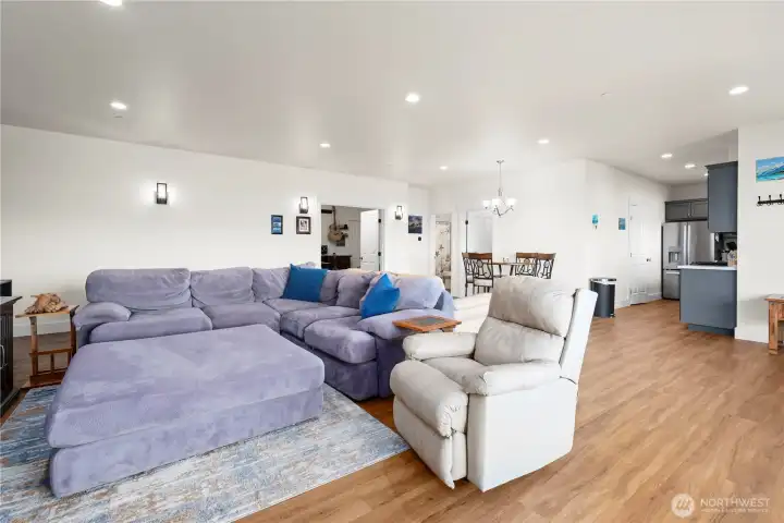 Finished walkout basement can function as  separate living quarters with its own kitchen  & bathroom.