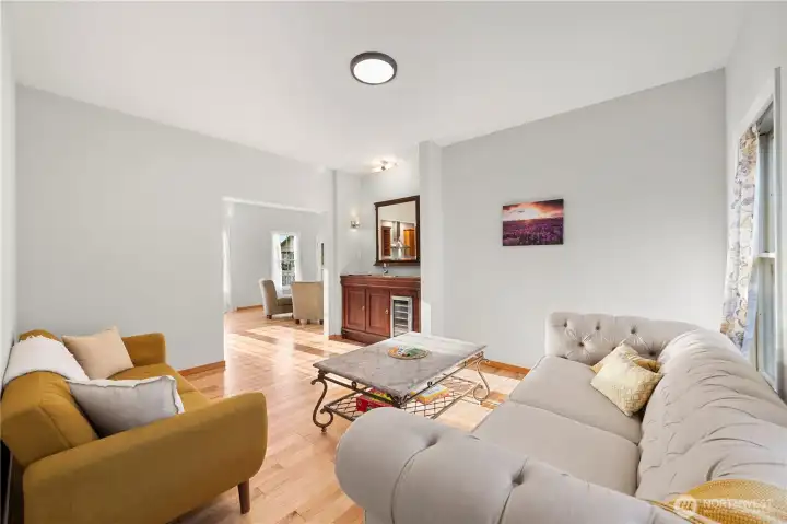 Living Room With Refreshment Area/ Sink.
