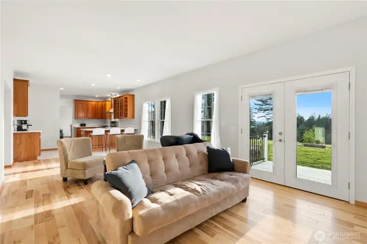 Bonus Entertainment Room; With French Doors Access To Deck & Back Yard Entertainment- Gathering Area, With Views of Saratoga Passage.