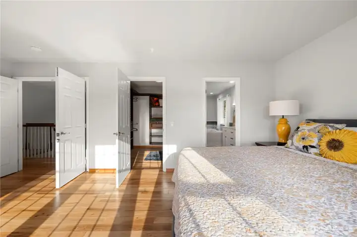 Primary Suite #1: Walk-in Closet/  Bathroom.