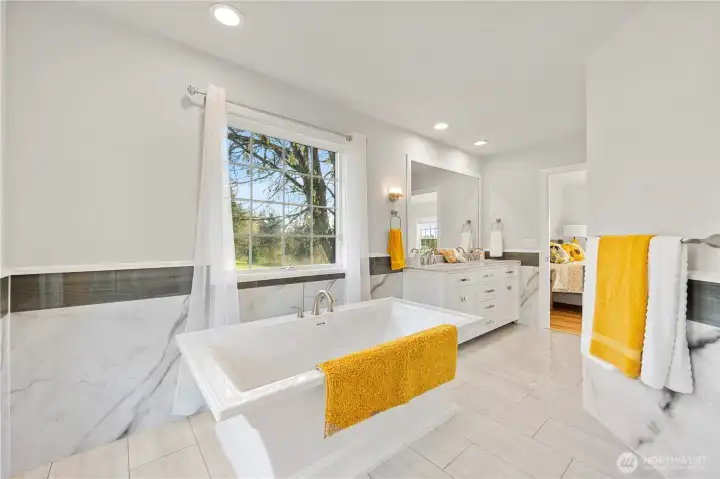 Primary Bathroom Suite #1: Soaking Tub.