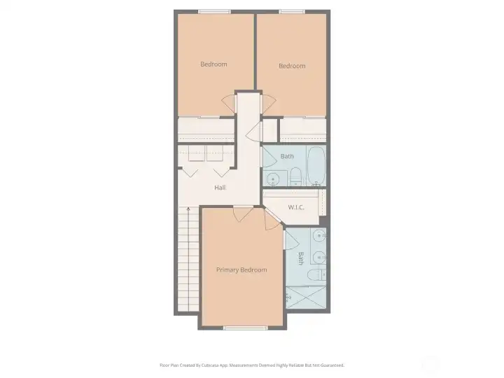 Upper level floor plan.