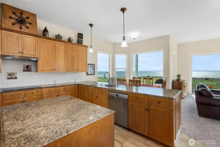 Amazing views from the kitchen and dining room
