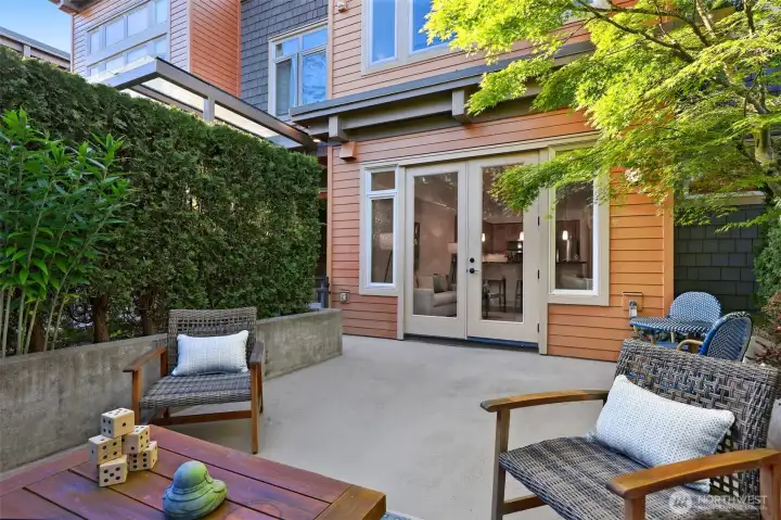 75 Pine Street Unit 212 is located on the street level and the unit can be accessed by entering this lovely private patio.