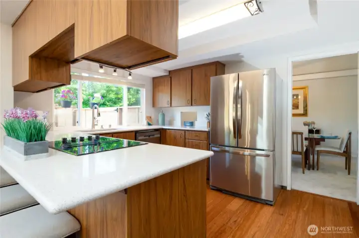 kitchen with electric range
