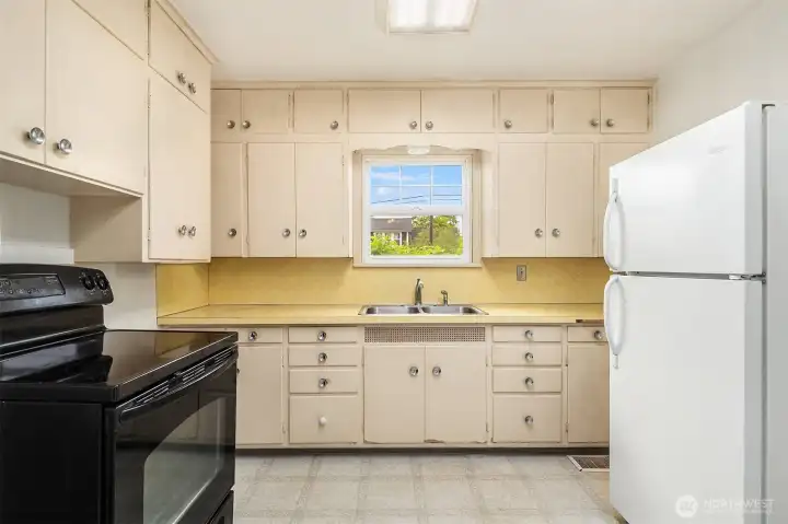 Kitchen with ample storage.