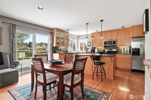 dining and kitchen
