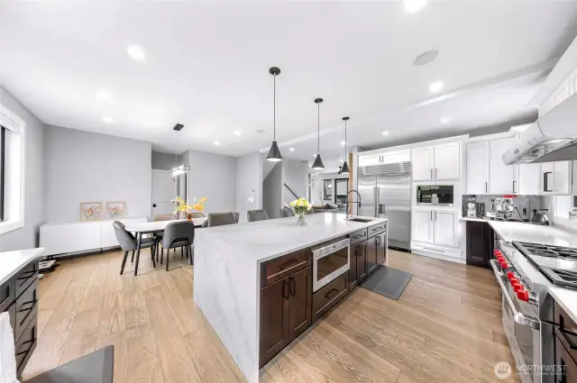 Waterfall island countertops!