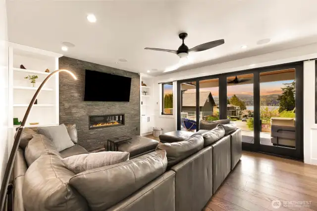 Floor to ceiling views of the lake right from your living room