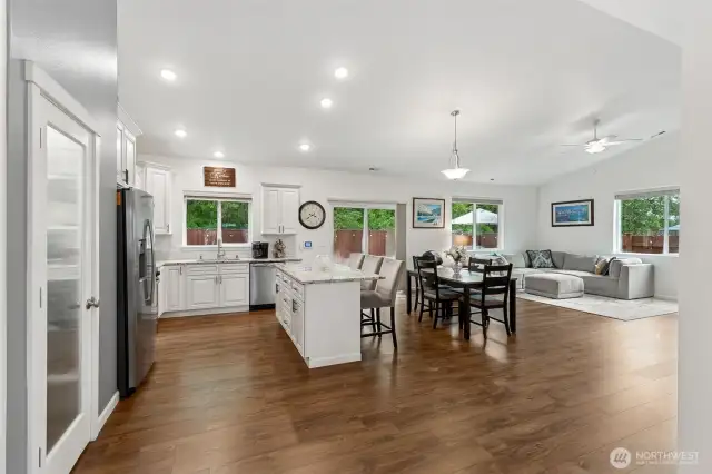 Delightful kitchen that has room for entertaining, ample granite counters and large center island