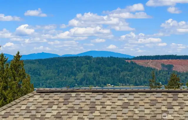 Partial Mountain and Sound Views from the upper floor balcony