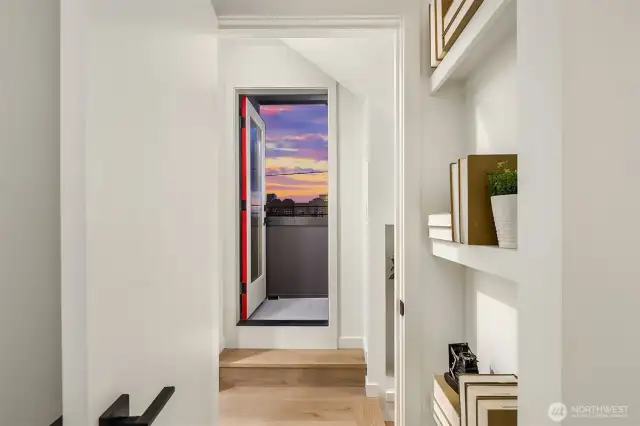 View from upper hallway