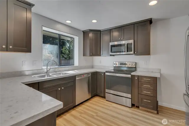 Kitchen, marble counter tops