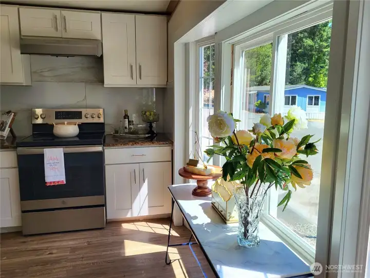 large kitchen window