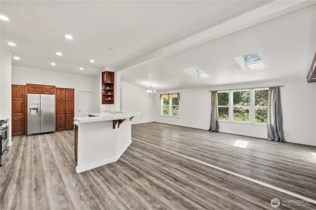 View From Entry To Kitchen, Living & Dining