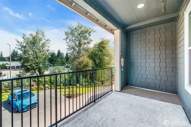 2nd floor balcony facing NE