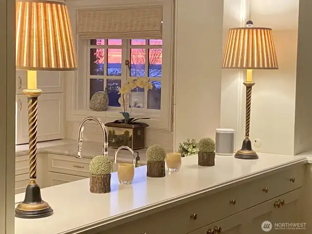 Immaculate kitchen remodel- calcutta marble, kitchen with a view!