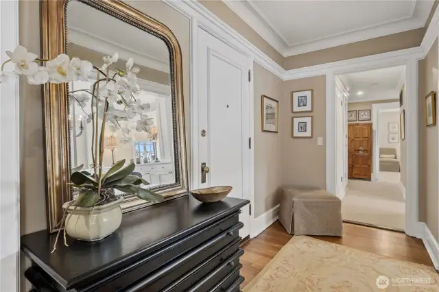 tall ceilings and refinish hardwoods give this classic home extra touch of lux living