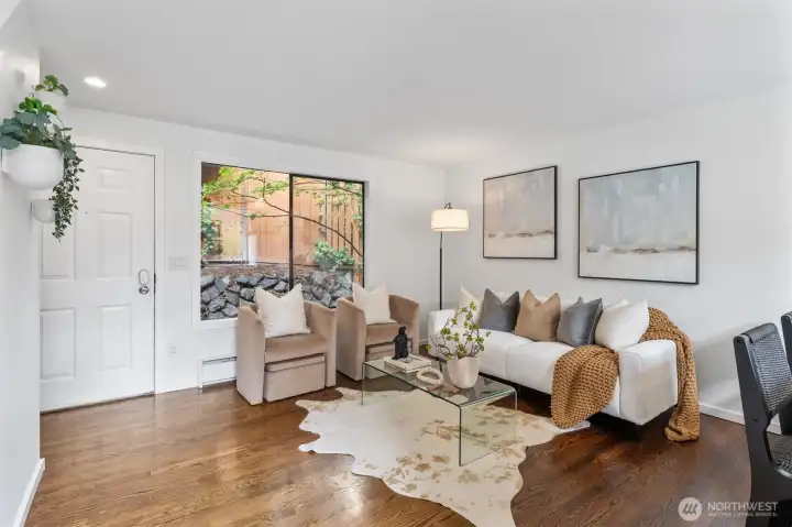 Enjoy the privacy of being an end-unit in a micro community of only 4 homes.