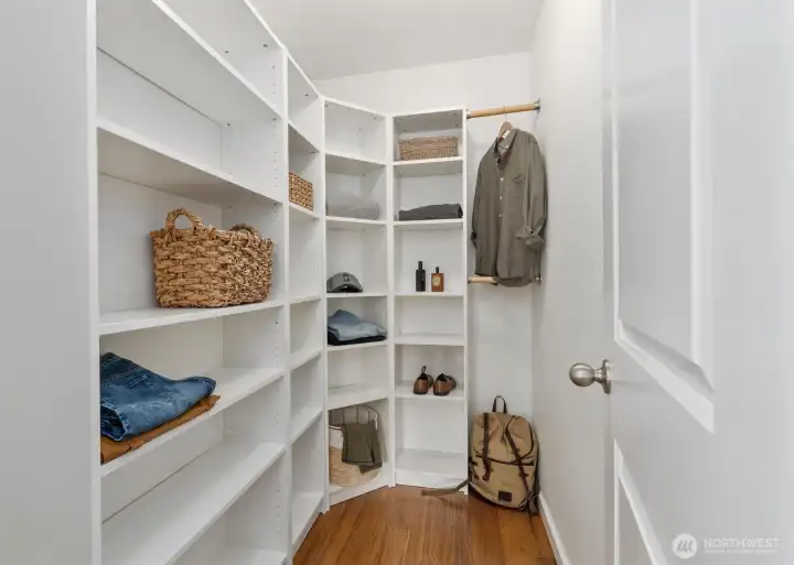 Walk-in closet located in the second bedroom.
