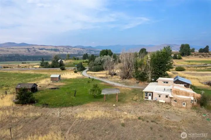 Enough irrigation comes with this property to keep the entire 3.7 acres green if you desire.