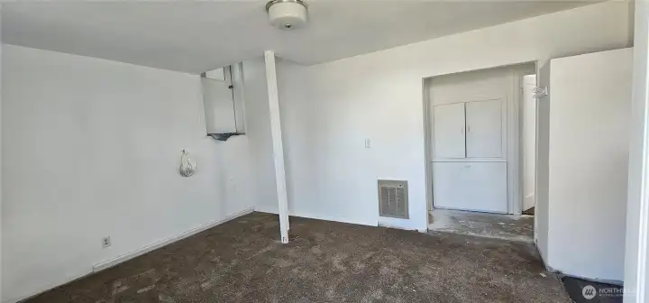 ADU living room. Door is from upstairs living room.