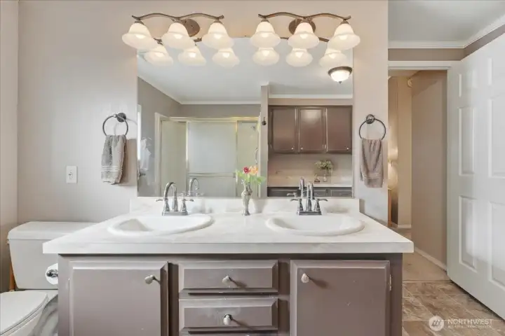 Double Sinks in Owner Suite Bathroom