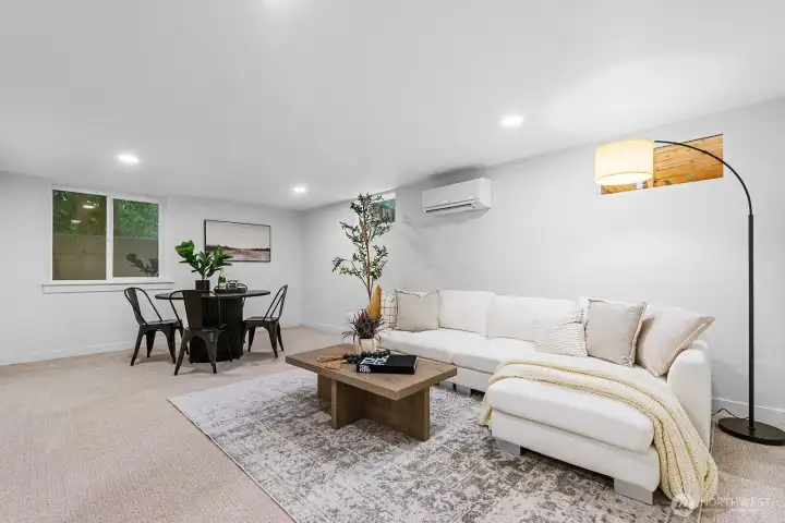 Huge lower level entertainment space