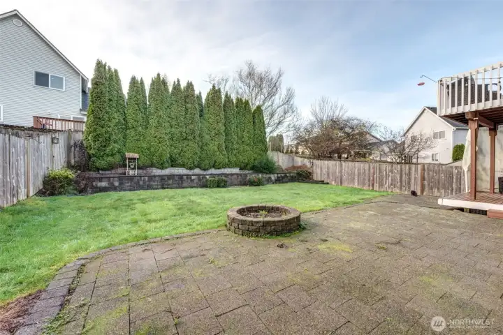 Perfect level fenced backyard!