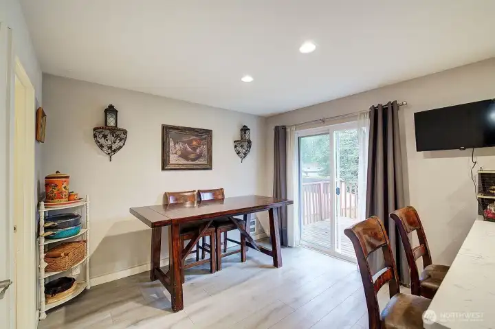 Sliders lead to the deck.