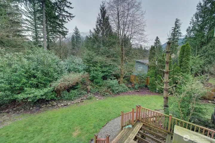 Fully fenced back yard