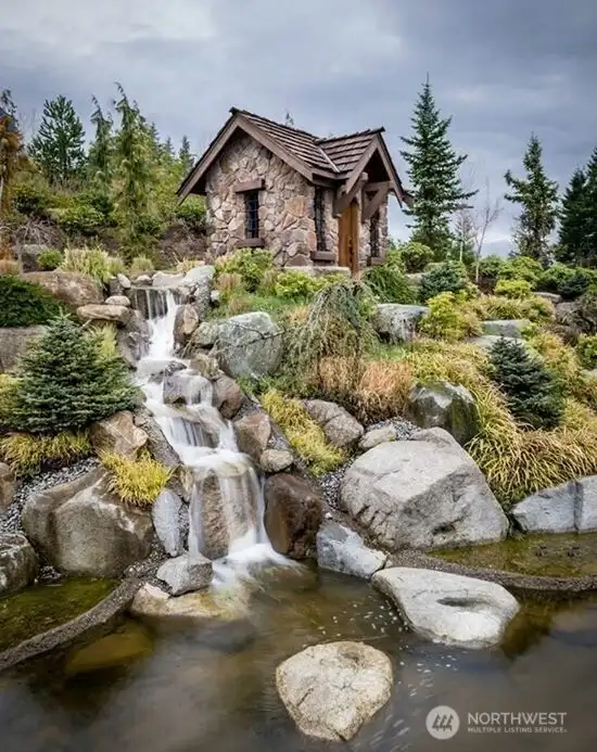 Inviting waterfall feature at Snoqualmie Ridge!