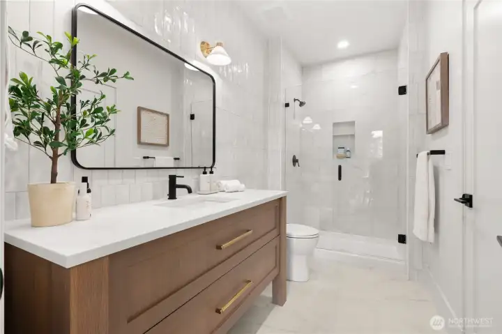 powder 3/4 bath on main floor