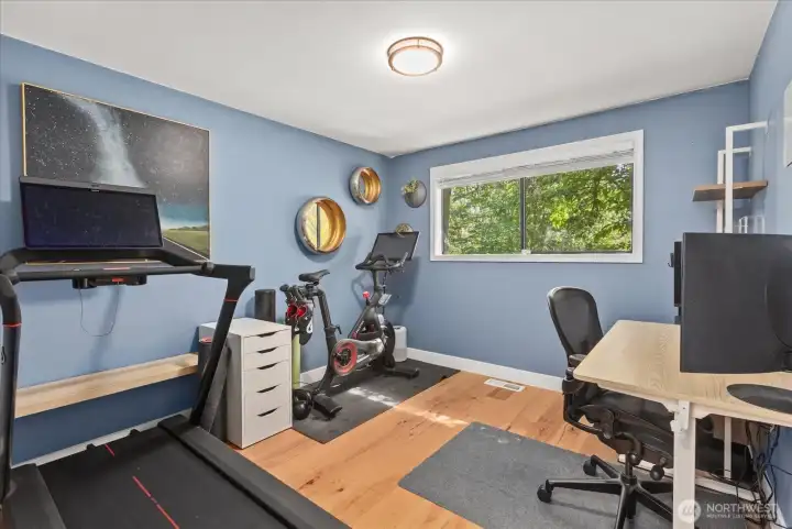 Bedroom #2 - Great multi-functional bedroom currently used as home office and work-out space.