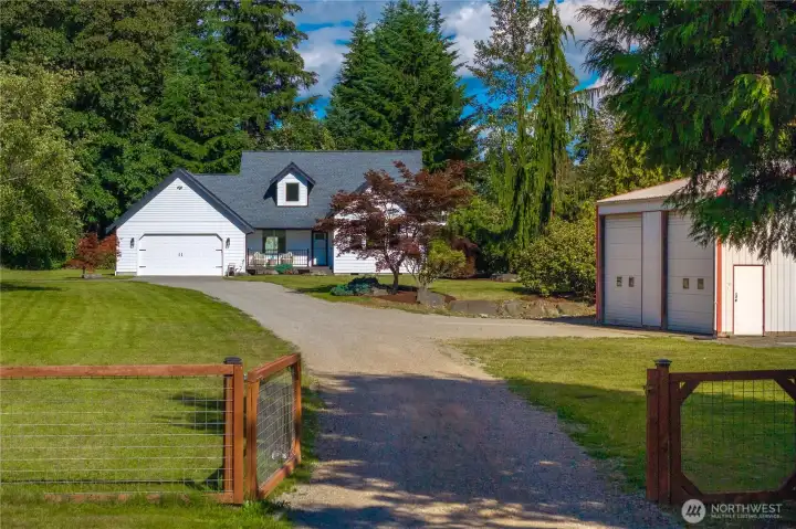 Property is quietly tucked away at the end of a long driveway, through a private gated entrance.